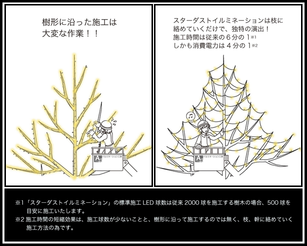 樹木イルミネーションの施工についての画像4